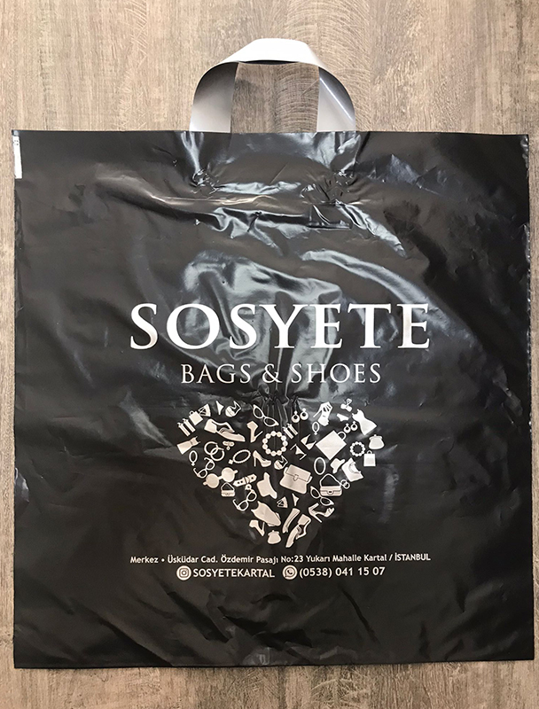 Siyah Renk Mağaza Poşeti