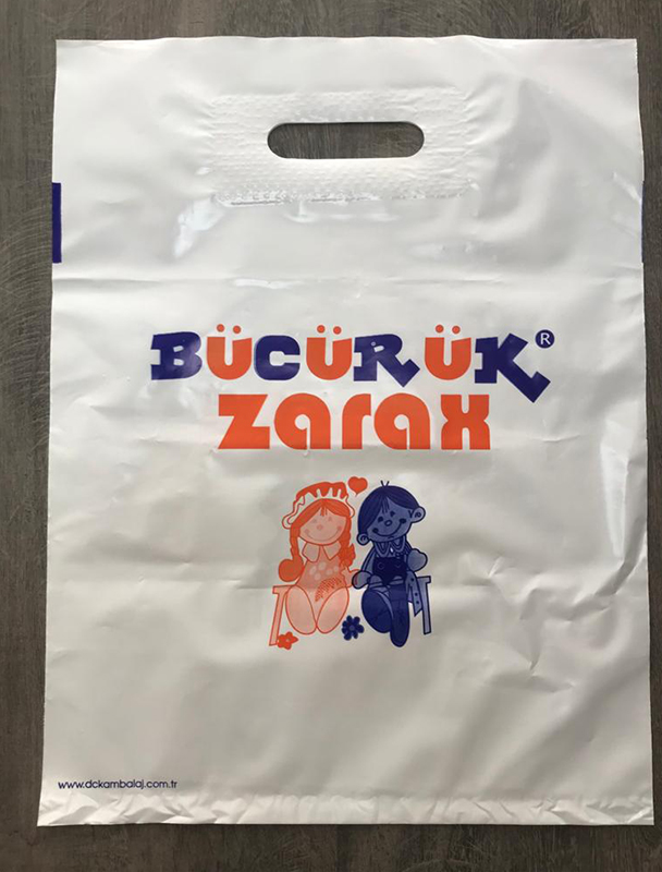 Baskılı El Geçmeli Çocuk Giyim Mağaza Poşeti