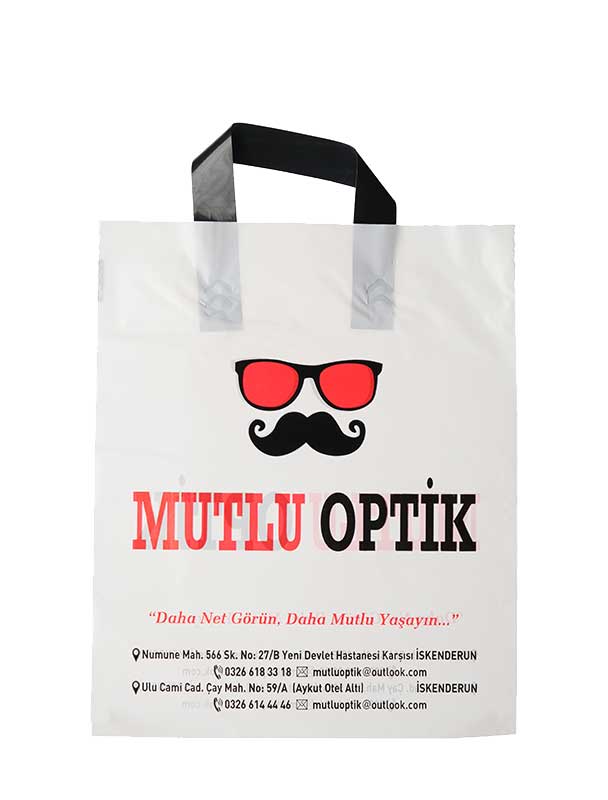 3 renk baskılı saplı mağaza poşeti