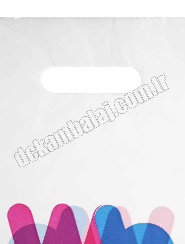 Kalın Renkli El Geçmeli Poşet