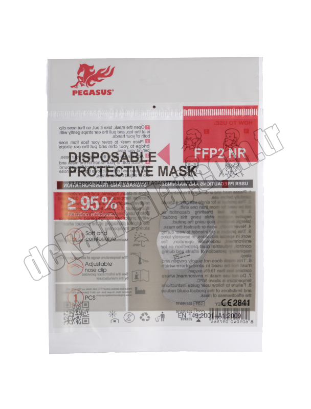 Maske Baskılı Poşet Renkli